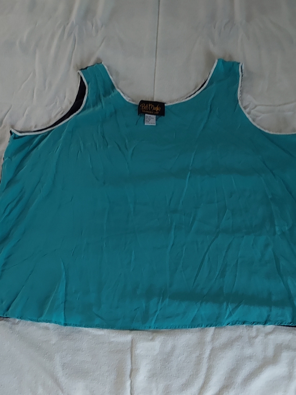 Bob Mackie Teal Sleeveless Blouse